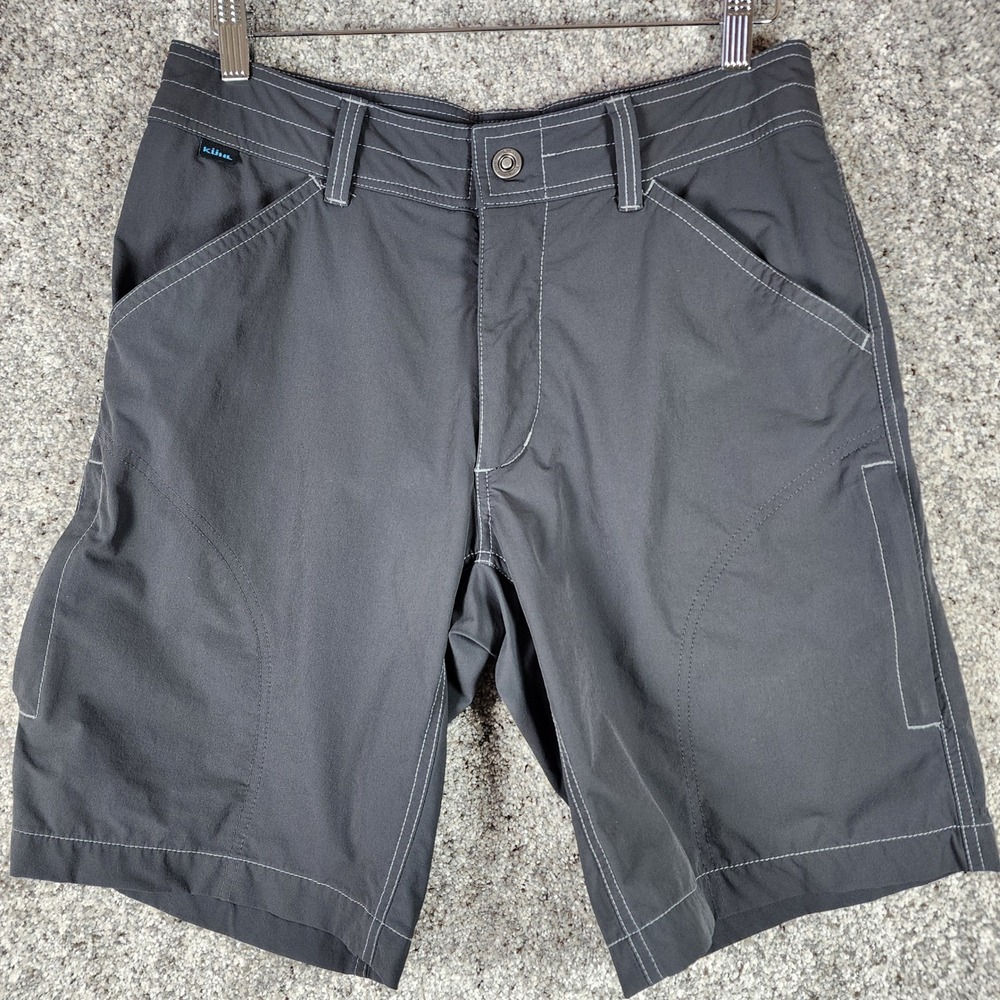 Kuhl Silencr Shorts Mens 32 Charcoal Grey Hiking Technical Stretch Excellent